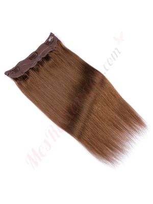Brun Noisette #6 Fil Invisible Cheveux Naturels