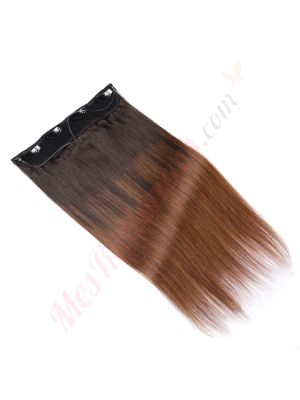 rallonges de cheveux halo 	brun noisette ombré 