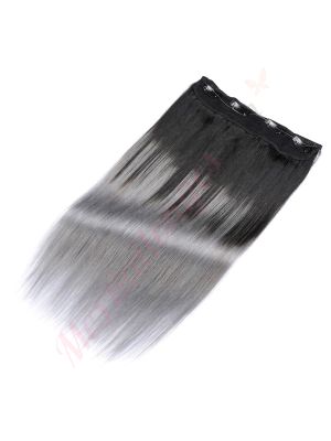 extensions cheveux halo 	gris ombré 