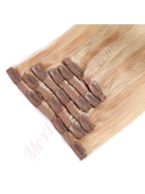 Blond Pâle Ombré À Clips Cheveux Naturels