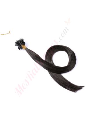 extensions micro-billes cheveux naturels	Noir / Brun (#1b)	remy hair