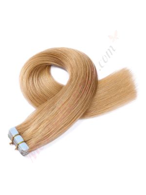 extensions bandes adhesives cheveux naturels	Roux Blond #27
