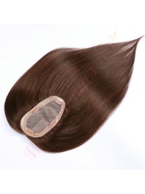 Brun Foncé #2 Volumateur (Topper) Perte De Cheveux Sur La Séparation De Cheveux (Dimensions: 2.75 pouces x 5 pouces) Cheveux Remy Hair