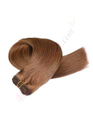 Brun Noisette #6 Cousues Cheveux Remy