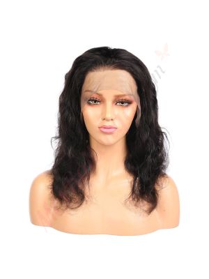 Evelyn - Perruque Courte 14 Pouces Cheveux Humains Naturels Remy Hair Noire 