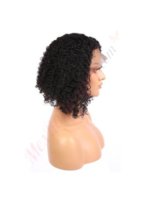 Lucy - Perruque Courte 14 Pouces Cheveux Humains Naturels Remy Hair Noire 