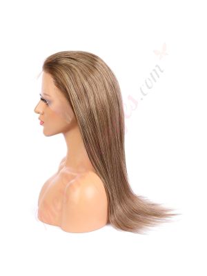 Harper - Perruque Longue 18 Pouces Cheveux Humains Naturels Remy Hair Blonde Méchée