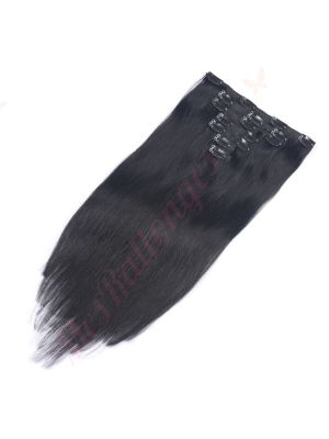 remy hair rallonges à clips cheveux  Noir Foncé (#1) 