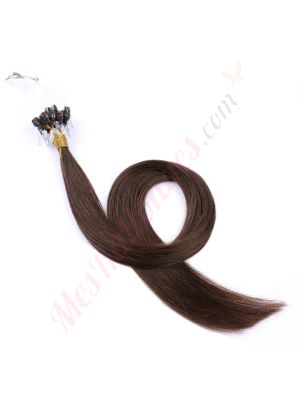 Brun Foncé #2 Micro-Billes Cheveux Remy