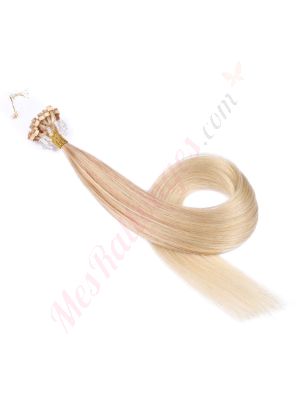 Blond Pâle Ombré Micro-Billes Cheveux Naturels