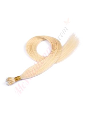 Blond #60 Nano-Rings Cheveux Remy