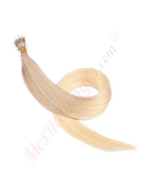 Blond Cendré Ombré Nano-Rings Cheveux Naturels