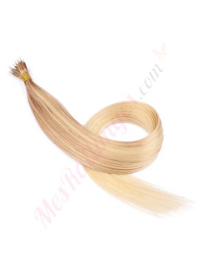 Blond Pâle Ombré Nano-Rings Cheveux Naturels