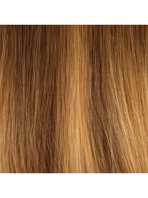 22 pouces Rallonges Cousues Invisibles Cheveux Européens Brun Moyen à Blond Cendré Mélangé #P6 10A 50g