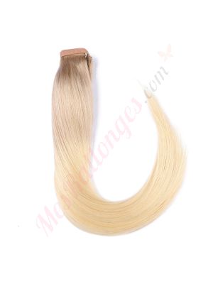 Blond Cendré Ombré Ponytail Cheveux Naturels