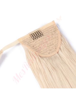 Blond Platinum Ponytail Cheveux Naturels