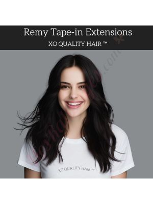 extensions bandes adhesives cheveux naturels noir fonce #1