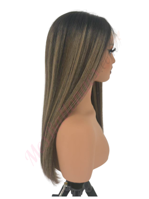 Rosalee Mocha fondu doux Perruques En Cheveux Naturels Remy # Q5A (PRÉCOMMANDE, EXPÉDITION EN 4 À 6 SEMAINES)