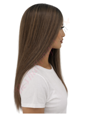 Marigold Brun cendré doux avec reflets subtils Perruques En Cheveux Naturels Remy # t2-10t2-8 (PRÉCOMMANDE, EXPÉDITION EN 4 À 6 SEMAINES)