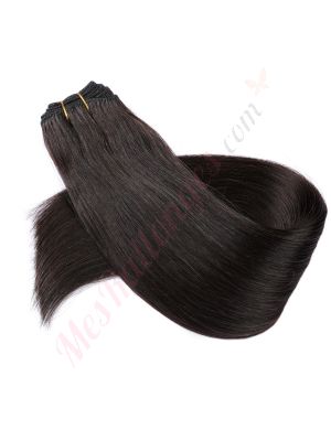 extensions cousues cheveux naturels	Noir brun #1b