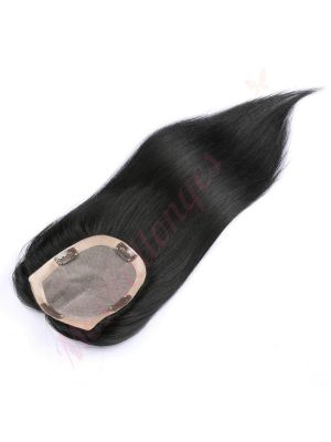Noir Foncé #1 Volumateur (Topper) Perte De Cheveux Sur La Couronne (Dimensions: 5 pouces x 4 pouces) Cheveux Remy Hair