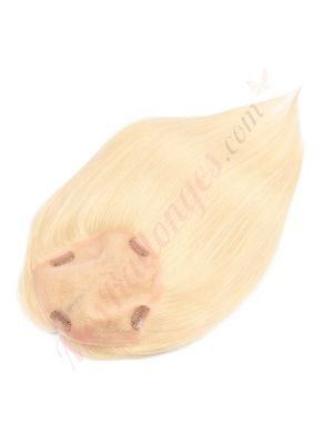 Blond Platine #613  Volumateur (Topper) Perte De Cheveux Couverture Complète  (Dimensions: 6.5 pouces x 6.5 pouces) Cheveux Remy Hair