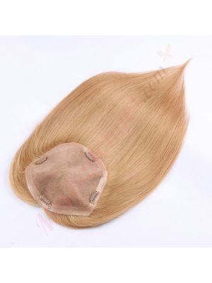 Roux Blond #27  Volumateur (Topper) Perte De Cheveux Couverture Complète  (Dimensions: 6.5 pouces x 6.5 pouces) Cheveux Remy Hair