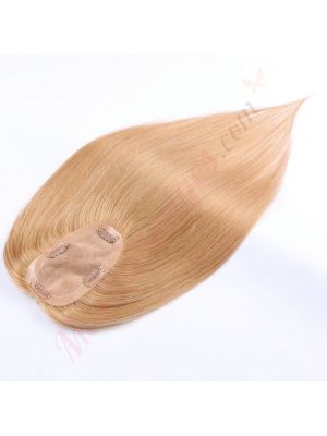 Roux Blond #27 Volumateur (Topper) Perte De Cheveux Sur La Séparation De Cheveux (Dimensions: 2.75 pouces x 5 pouces) Cheveux Remy Hair