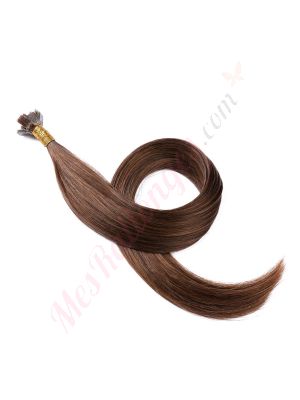 extensions kératines cheveux naturels	Brun (#4) 