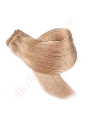 Blond Cendré Cousues Cheveux Naturels