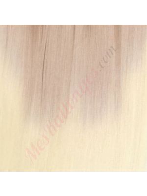 16 pouces À Clips Cheveux Synthétiques Ombré Blond Cendré 150g [VENTE FINALE]