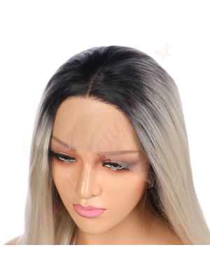 G1611030 - Perruque Longue Cheveux Synthétique Blonde Ombrée [Vente Finale]