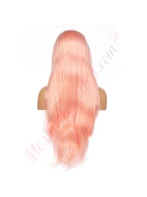 G170728026-v2 - Perruque Longue Cheveux Synthétique Rose  [VENTE FINALE]