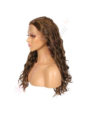 G1707360-v2 - Perruque Longue Cheveux Synthétique Brunette  [VENTE FINALE]