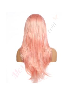 G170728020-v2 - Perruque Longue Cheveux Synthétique Rose  [VENTE FINALE]