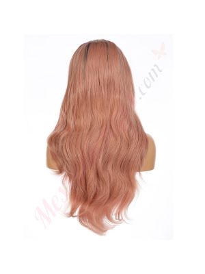 G170731520-v2 - Perruque Longue Cheveux Synthétique Rose  [VENTE FINALE]