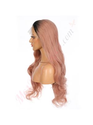 G170731526-v2 - Perruque Longue Cheveux Synthétique Rose [VENTE FINALE]