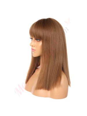 DM1810885-v2 - Perruque Courte Cheveux Synthétique Brun Miel [VENTE FINALE]