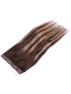 Brun Foncé Balayage Bandes Volumatrices À Clips - Cheveux Humains Naturels