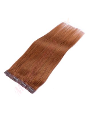 Roux #30 Bandes Volumatrices À Clips - Cheveux Humains Naturels