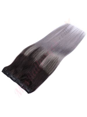 Gris Ombré Bandes Volumatrices À Clips - Cheveux Humains Naturels