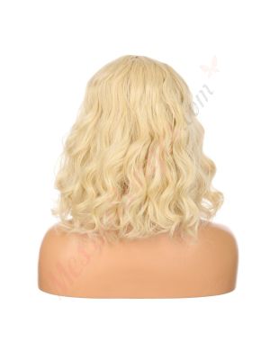 DM1707395-v4 - Perruque Courte Cheveux Synthétique Blonde Avec Toupet  [VENTE FINALE]