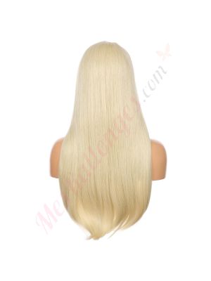 DM1707527-v4 - Perruque Longue Cheveux Synthétique Blonde Avec Toupet [VENTE FINALE]