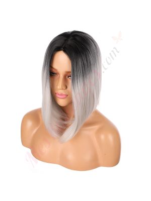 DM1707530-v4 - Perruque Courte Cheveux Synthétique Grise  [VENTE FINALE]