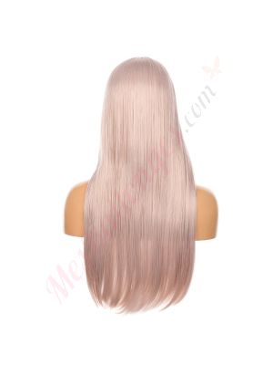 DM1707539-v4 - Perruque Longue Cheveux Synthétique  Rose Gold Pâle Avec Toupet  [VENTE FINALE]