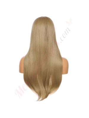 DM1707546-v4 - Perruque Longue Cheveux Synthétique Blonde Dorée Avec Toupet  [VENTE FINALE]