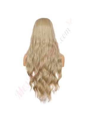DM1810938-v4 - Perruque Longue Cheveux Synthétique Blonde Foncée Avec Toupet  [VENTE FINALE]
