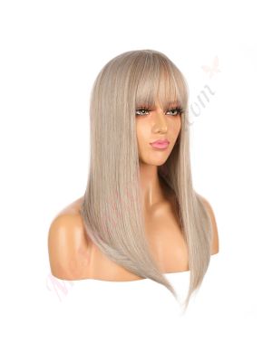 DM2031295-v4 - Perruque Longue Cheveux Synthétique Blonde Avec Toupet  [VENTE FINALE]