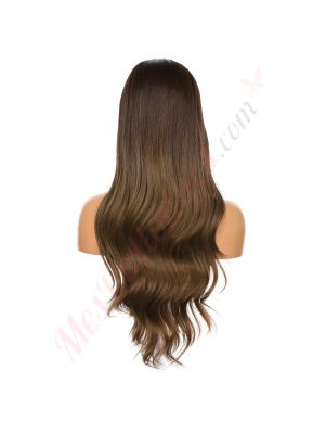 DM2031312-v4 - Perruque Longue Cheveux Synthétique Brunette Ombrée [VENTE FINALE]