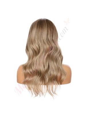 DM2031320-v4 - Perruque Longue Cheveux Synthétique Blonde Foncée Méchée [VENTE FINALE]